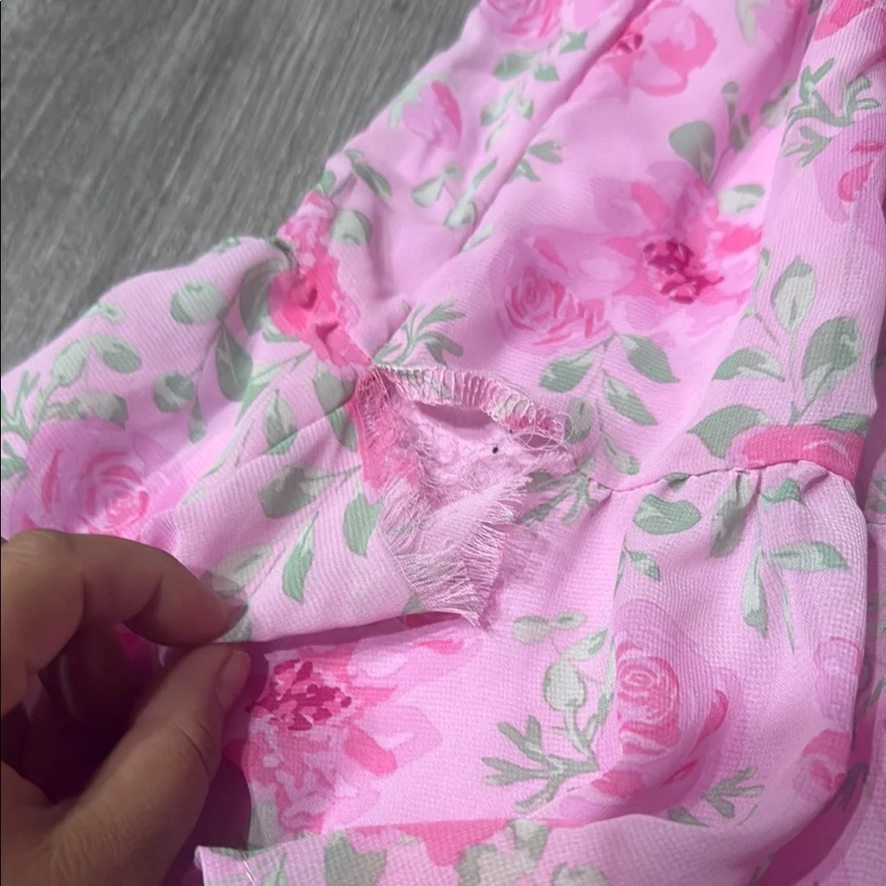 Lovely Pink Floral Kids Dress